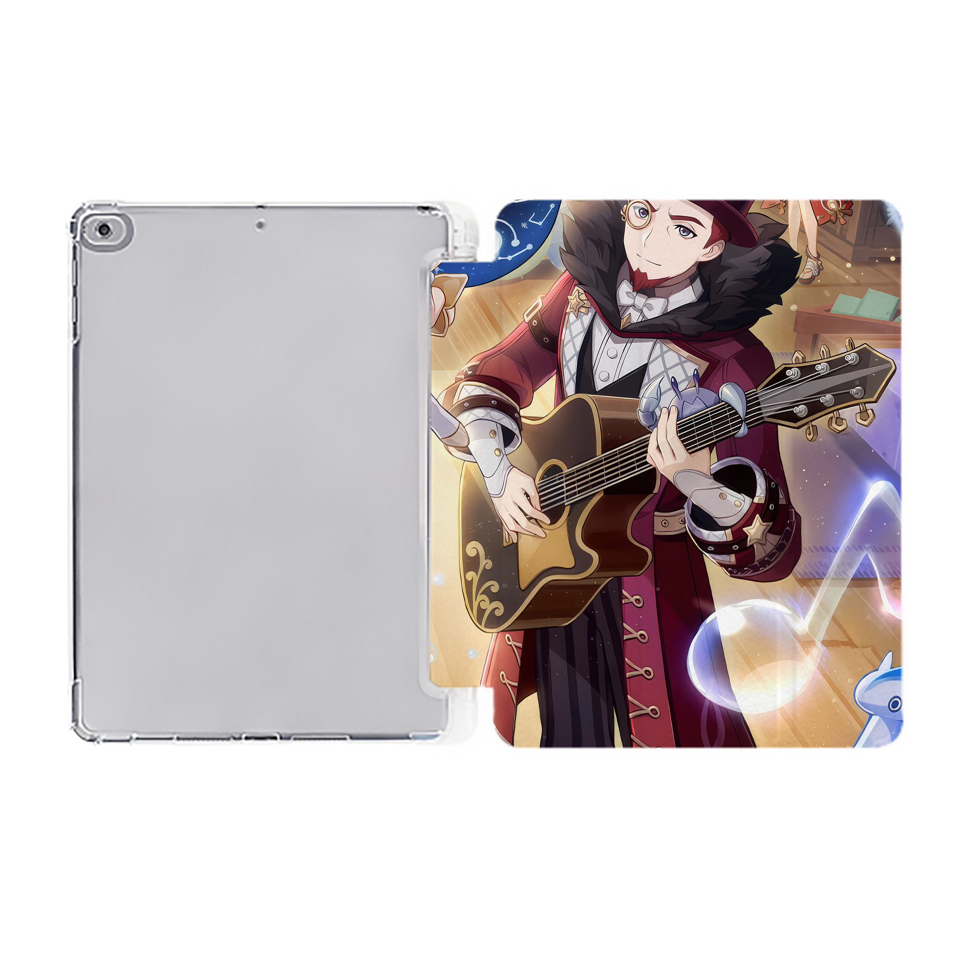 げんし神 genshin IPad ケース ペン収納付き 三つ折りスタンド PUレザー×シリコン 対応機種9.5/10.5/10.9インチ